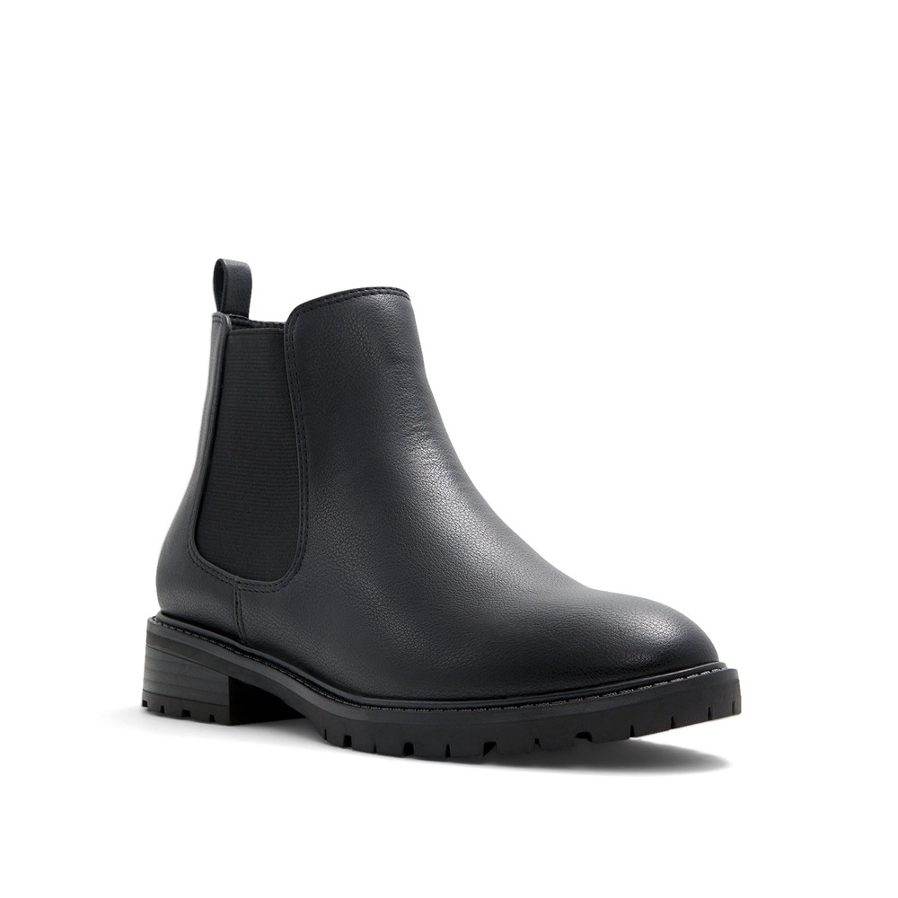 Call It Spring Women's Needa Chelsea Ankle Boot, Black, Vegan Leather Size 5